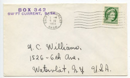 Canada 1963 Cover; Swift Current, Saskatchewan To Watervliet, New York; 2c. QEII Stamp - Covers & Documents