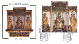 FDC Soie - Tableau Le Retable D'Issenheim, Oblit 15/6/12 Issenheim - 2010-2019