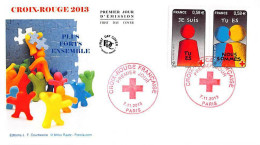 FDC - Croix Rouge 2013 (env 2 Sur 2), Oblit 7/11/2013 Paris - 2010-2019