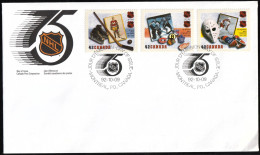 1992 Canada 75th Anniversary Of The National Hockey League FDC - Hockey (sur Glace)