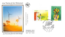 FDC Soie - La Terre Et Les Hommes (2 Env) - 16/9/2022 Paris - 2020-…