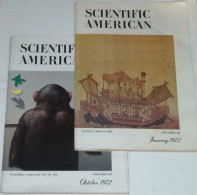 4 Issues  / Magazines Scientific American 1972 January October November December - Antropolia