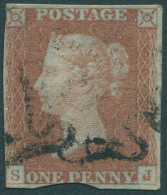 Great Britain 1854 SG9 1d Pale Red-brown QV **SJ Imperf FU (amd) - Non Classificati