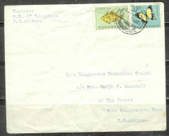 1956, Fish And Butterfly Mailed To USA - Mosambik