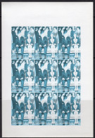 Niger 1997, Diana & Lord Patten, Blue Colour Proof Sheetlet - Familias Reales