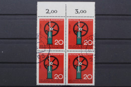 Deutschland (BRD), MiNr. 442, Viererblock, Oberrand, Gestempelt - Used Stamps