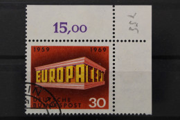 Deutschland (BRD), MiNr. 584, Ecke Rechts Oben, Gestempelt - Used Stamps