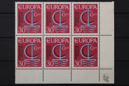 Deutschland (BRD), MiNr. 520 PLF I, 6er Block, Postfrisch - Variétés Et Curiosités