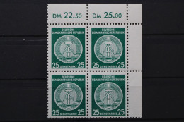 DDR Dienst A, MiNr. 23 X, 4er Block, Ecke Rechts Oben, Postfrisch - Sonstige & Ohne Zuordnung