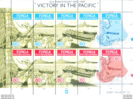 Seconda Guerra Mondiale 1995. Soprastampati "specimen". - Tonga (1970-...)