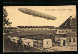 AK Friedrichshafen A. B., Luftschiff über Der Zeppelinwerft  - Airships