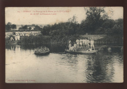 55 - STENAY - PASSAGE DE LA MEUSE PAR LA CIE CYCLISTE DU 18E BATAILLON DE CHASSEURS A PIED - EDITEUR  E. GABRIEL - Stenay