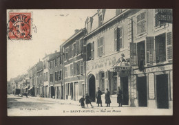 55 - SAINT-MIHIEL - RUE SUR MEUSE - CAFE-HOTEL DES BONS ENFANTS E. TREVIS - EDITEUR C. FOLIGUET - Saint Mihiel