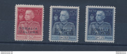 1925-26 SOMALIA - N° 67/69 ,  Giubileo Del Re , 3 Valori ,  Dentellati 11 , Cer - Somalie