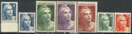 FRANCE - 1945/49, MARIANNE DE GANDON STAMPS SET OF 7, (**), (*). - Ungebraucht