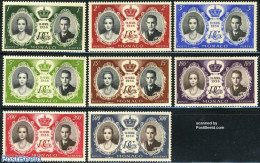 Monaco 1956 Royal Wedding 8v, Mint NH, History - Kings & Queens (Royalty) - Ongebruikt