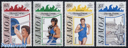 Samoa 1992 Olympic Games Barcelona 4v, Mint NH, Sport - Athletics - Boxing - Olympic Games - Weightlifting - Atletiek