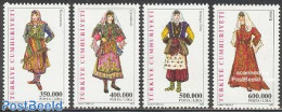 Türkiye 2002 Costumes 4v, Mint NH, Various - Costumes - Other & Unclassified