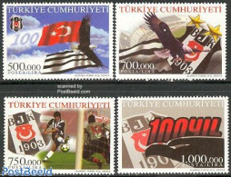 Türkiye 2003 FC Besiktas 4v, Mint NH, Nature - Sport - Birds - Birds Of Prey - Football - Sport (other And Mixed) - Altri & Non Classificati