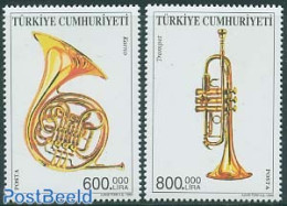 Türkiye 2003 Music Instruments 2v, Mint NH, Performance Art - Music - Musical Instruments - Altri & Non Classificati