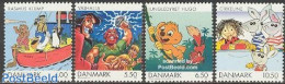 Denmark 2002 Comics 4v, Mint NH, Nature - Transport - Penguins - Ships And Boats - Art - Comics (except Disney) - Ungebraucht