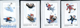 Denmark 2009 Playing In Snow 4v S-a, Mint NH, Various - Toys & Children's Games - Unused Stamps