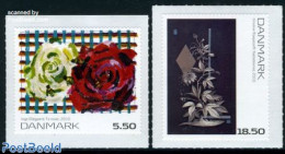 Denmark 2010 Art 2v S-a, Mint NH, Nature - Flowers & Plants - Roses - Art - Modern Art (1850-present) - Paintings - Unused Stamps