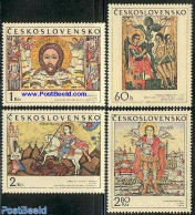 Czechoslovkia 1970 Icons 4v, Mint NH, Religion - Religion - Art - Paintings - Otros & Sin Clasificación