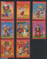 Turks And Caicos Islands 1996 Christmas 8v, Winnie The Pooh, Mint NH, Religion - Christmas - Art - Disney - Noël