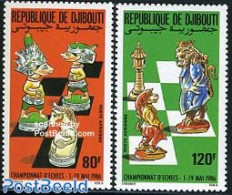 Djibouti 1986 Chess Championship 2v, Mint NH, Sport - Chess - Chess