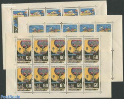 Czechoslovkia 1968 Prague 3 M/ss, Mint NH, Transport - Balloons - Autres & Non Classés