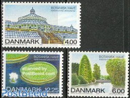 Denmark 2001 Botanic Gardens 3v, Mint NH, Nature - Flowers & Plants - Gardens - Trees & Forests - Nuovi