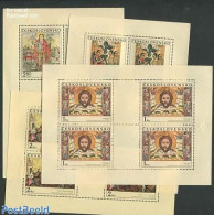 Czechoslovkia 1970 Icons 4 M/ss, Mint NH, Art - Paintings - Otros & Sin Clasificación
