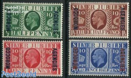 Great Britain 1935 MOROCCO AGENCIES, Silver Jubilee 4v, Mint NH, History - Kings & Queens (Royalty) - Ungebraucht