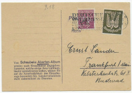 Postkarte Schaubeck  1923 Leipzig Nach Frankfurt - Lettres & Documents