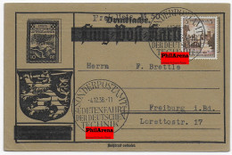 Flugpostkarte Sonderpostamt Sudetenfahrt Der Dt. Technik 1938, Drucksache - Sudetenland