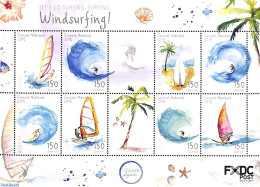 Dutch Caribbean 2018 Bonaire, Windsurfing 8v M/s, Mint NH, Sport - Transport - Various - Sailing - Ships And Boats - T.. - Zeilen