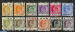 Cyprus 1904 Definitives King Edward VII, WM Multiple CA-Crown 12v, Unused (hinged) - Ongebruikt