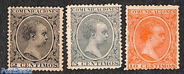 Spain 1899 King Alphonse XIII 3v, Unused (hinged) - Ungebraucht