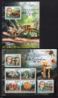 Mozambique 2012 Gordon Cunningham, Mushrooms 2 S/s, Mint NH, Nature - Mushrooms - Champignons