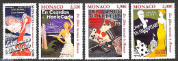 Monaco 2020 Cinema 4v, Mint NH, Performance Art - Sport - Film - Playing Cards - Adverstising - Unused Stamps