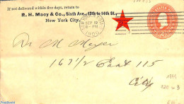United States Of America 1900 Envelope 2c, R.H. Macy & Co., Used Postal Stationary - Storia Postale
