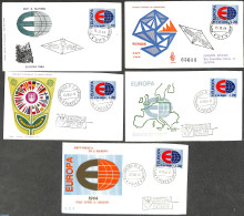 San Marino 1964 Europa, 5 Diff. FDC's, First Day Cover - Brieven En Documenten