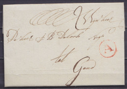 L. Datée 16 Janvier 1784 De ANTWERPEN Pour GAND - Port 2" - Marque (A) De Anvers - 1714-1794 (Oesterreichische Niederlande)