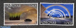 Faroe Islands 2021 Esturoy Tunnel 2v, Mint NH, Transport - Automobiles - Art - Bridges And Tunnels - Autos