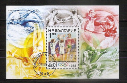 Bulgaria 1988●Summer Olympics Seoul●Mi Bl 180A CTO - Oblitérés