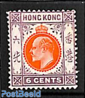 Hong Kong 1904 6c, WM Multiple CA, Stamp Out Of Set, Unused (hinged) - Ongebruikt