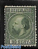 Netherlands 1867 20c, Type II, Perf. 13.5, Unused (hinged) - Nuovi