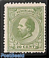 Netherlands 1872 20c, Perf. 13.25:14, Regummed, Unused (hinged) - Unused Stamps