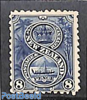New Zealand 1902 8d, WM NZ-star, Perf. 11, Stamp Out Of Set, Unused (hinged), Transport - Ships And Boats - Neufs